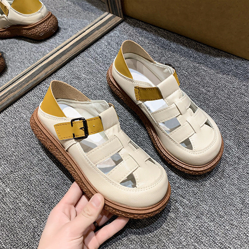 Damen Fußfreundliche Sandalen mit modischem Riemchen-Design EB