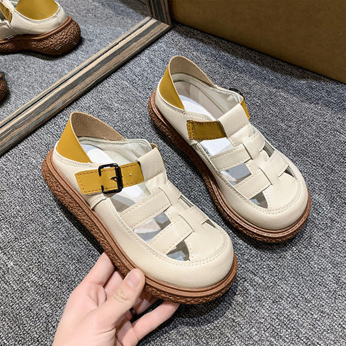 Damen Fußfreundliche Sandalen mit modischem Riemchen-Design EB