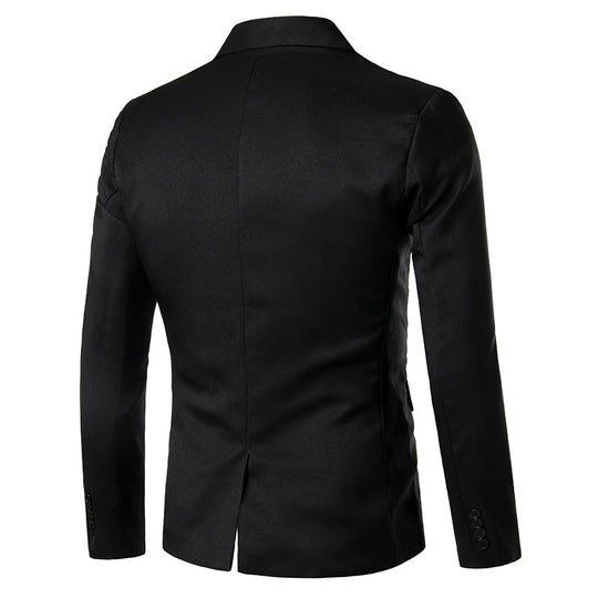 Herren eleganter Smoking-Blazer mit satinierter Kragenpartie EB