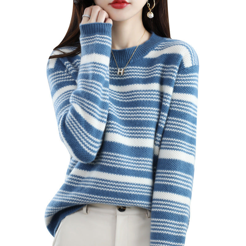 Damen gemusterter Strickpullover EB