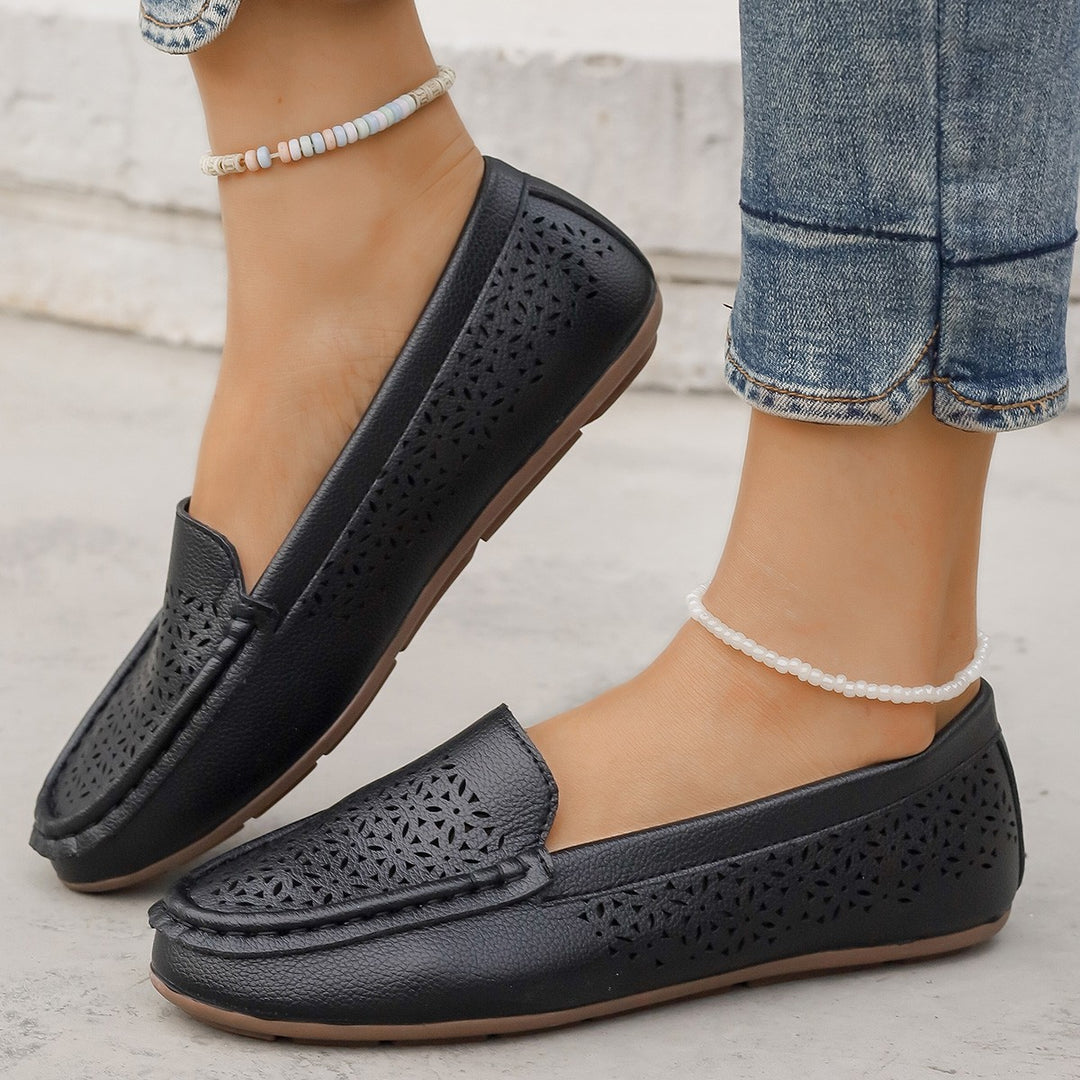 Damen slip-on Loafers mit durchbrochenem Design EB