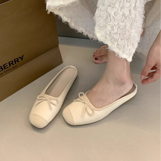 Damen Ballerina-Schuhe mit verstellbarem Schleifen-Detail EB