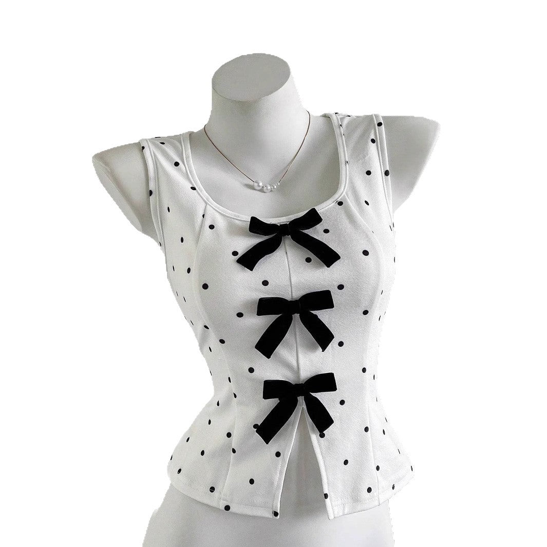 Damen Top mit Rüschendetails und Schleifen EB