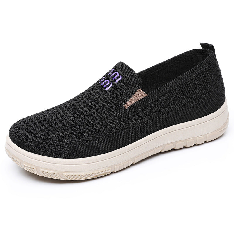 Damen Atmungsaktive Freizeit Slip-On Sneakers mit elastischem Obermaterial EB