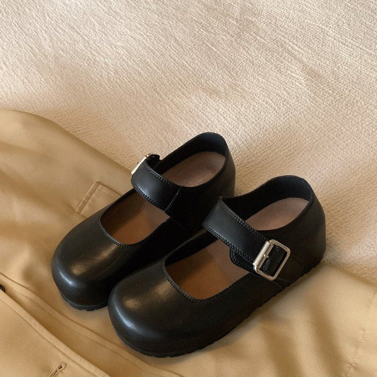 Damen Mary Jane Schuhe mit modischem Riemchen und bequemer Sohle EB
