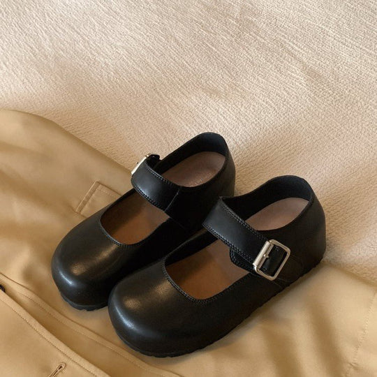 Damen Mary Jane Schuhe mit modischem Riemchen und bequemer Sohle EB