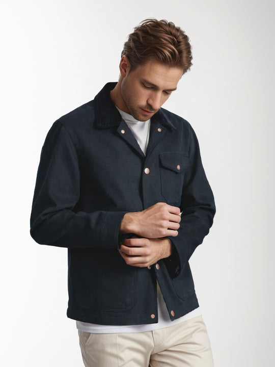 Herren lässige Baumwolljacke im Worker-Stil EB