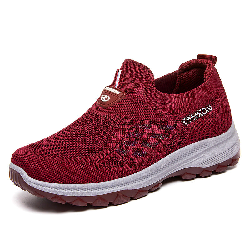 Damen Sportliche Strick-Sneaker mit rutschfester Sohle EB