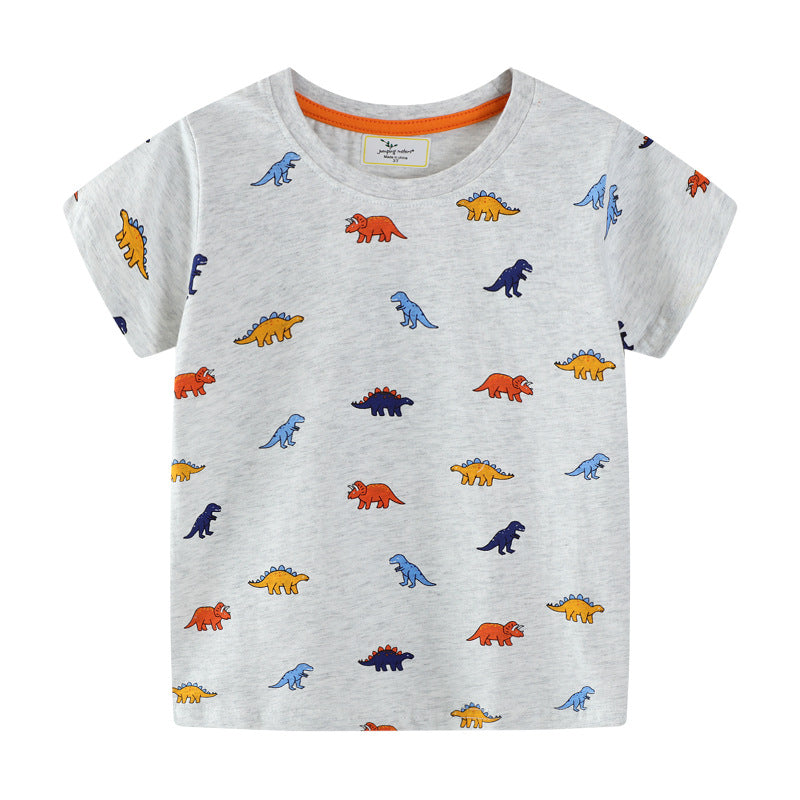 Kinder T-Shirt mit buntem Dinosauriermotiv EB