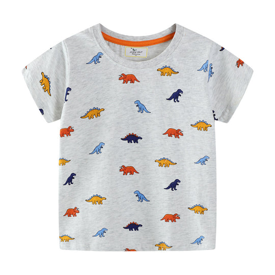 Kinder T-Shirt mit buntem Dinosauriermotiv EB