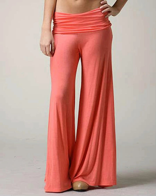 Damen weite Jersey-Hose mit hohem Bund EB
