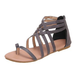 Damen elegante Gladiatorensandalen mit verstellbaren Riemen EB