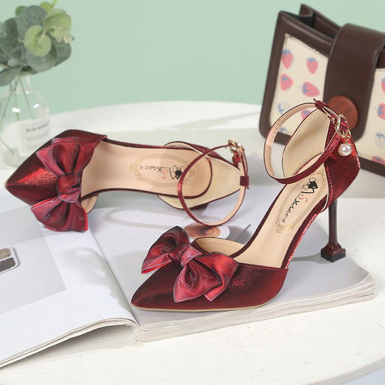 Damen elegante Slingback-Pumps mit modischem Schleifenakzent EB