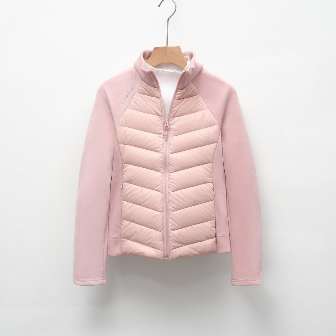 Damen gesteppte Sportjacke mit hohem Kragen und funktionalen Reißverschlusstaschen EB
