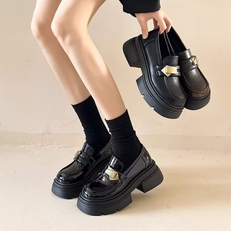 Damen Schleifen Loafer mit robustem Plateau von EB