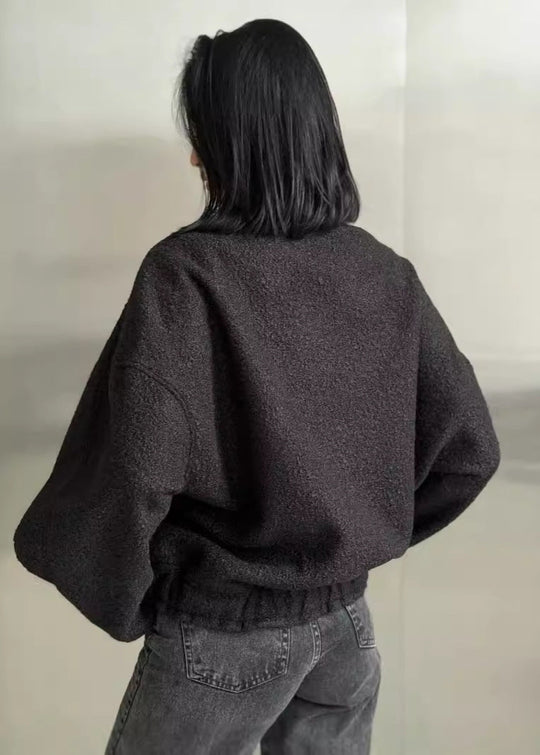 EB | Oversized Fleece Druckknopfjacke