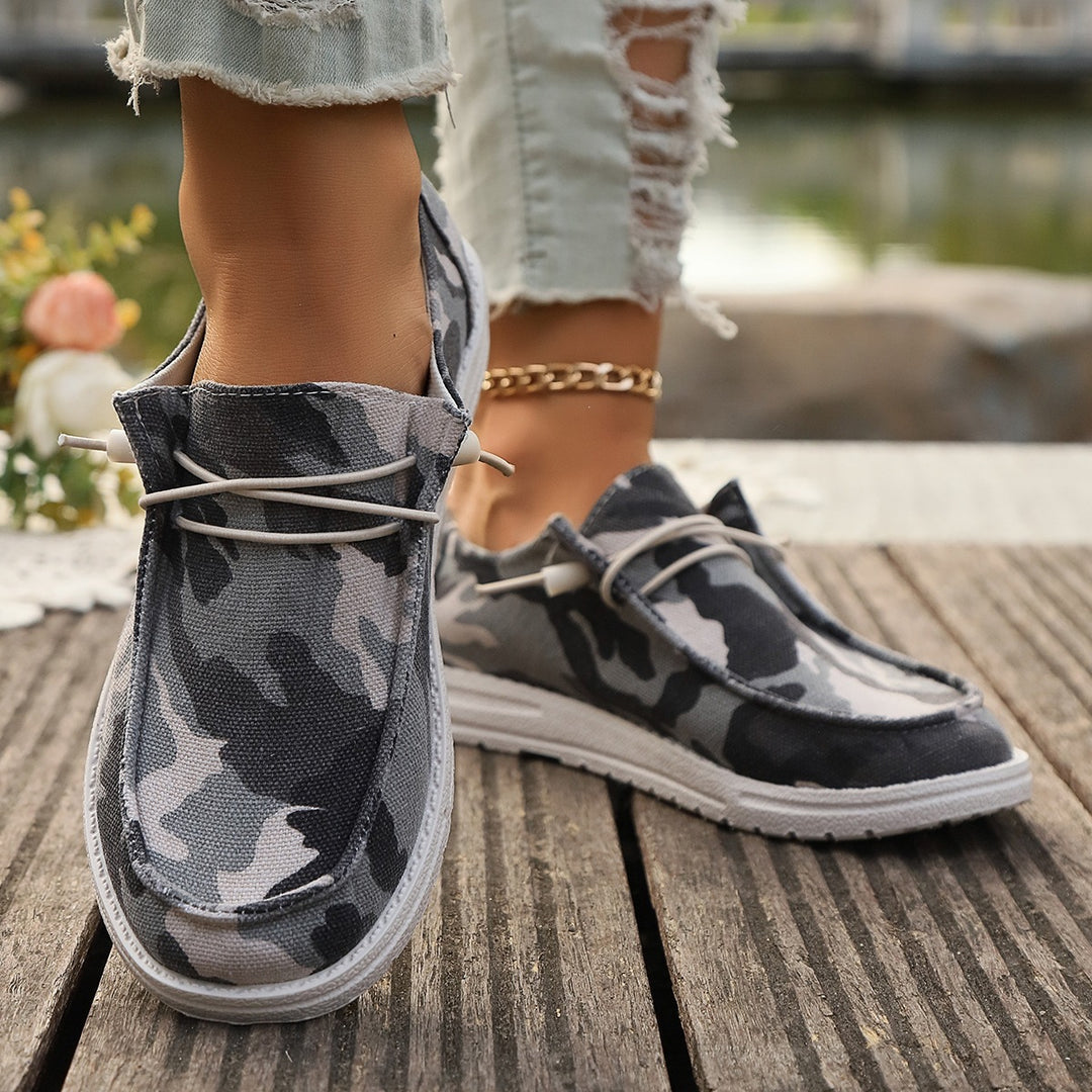 Damen Freizeit-Sneaker im modischen Camouflage-Design EB