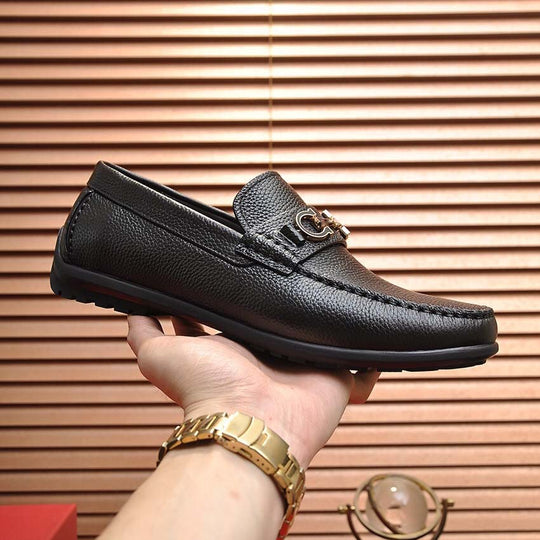 Herren Mokassins mit luxuriösem Leder und elegantem Zierdetail EB