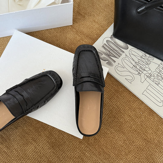 Damen Mokassins aus hochwertigem Leder mit elegantem Riemendesign EB
