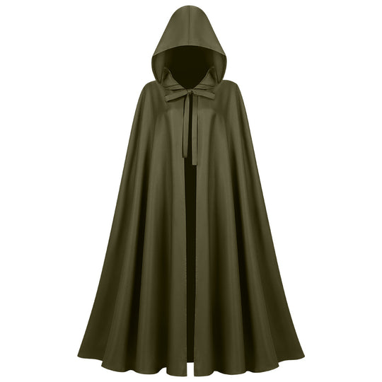 Unisex nan langer Kapuzenumhang aus wasserabweisendem Polyester mit vollem Rundschnitt und BindEband Eb