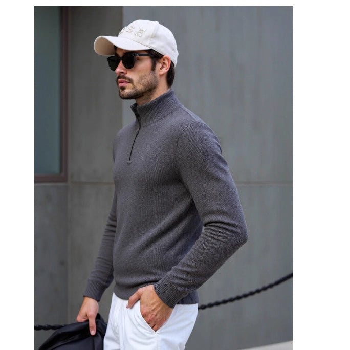 Herren Rollkragenpullover mit modernem Strukturdesign EB