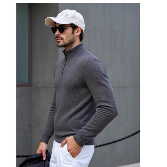 Herren Rollkragenpullover mit modernem Strukturdesign EB