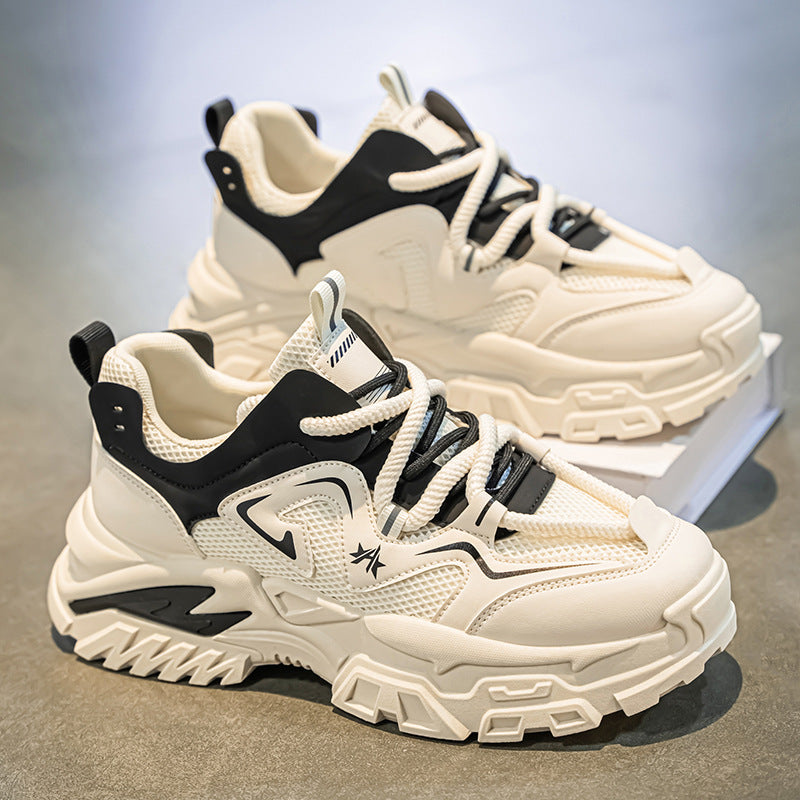 Damen sportliche Chunky Sneakers mit rutschfester Sohle und atmungsaktivem Obermaterial EB