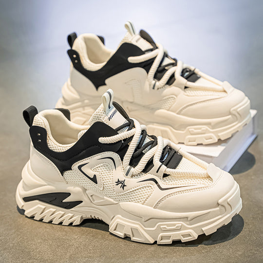 Damen sportliche Chunky Sneakers mit rutschfester Sohle und atmungsaktivem Obermaterial EB