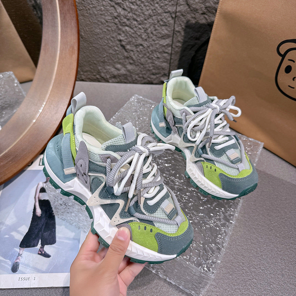 Damen sportliche Sneakers mit atmungsaktiver Obermaterialstruktur und rutschfester Sohle EB