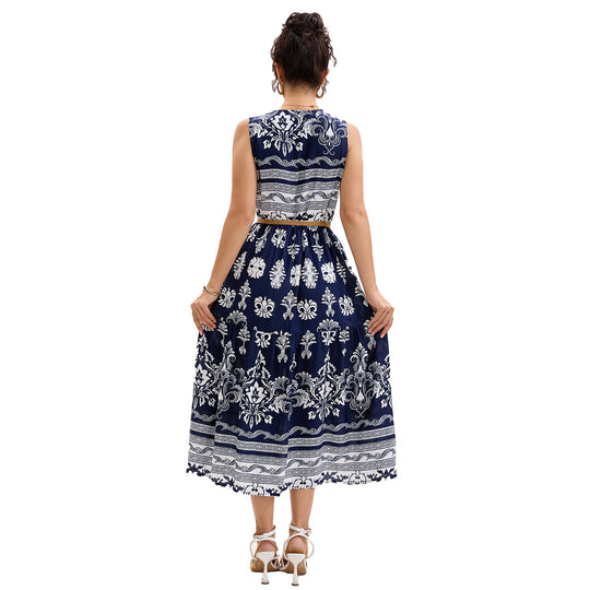 Damen Midikleid mit floralen Mustern EB