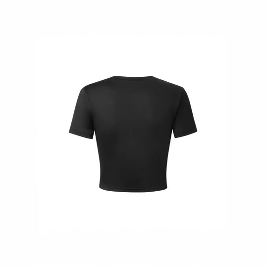 Damen figurbetontes Crop-T-Shirt aus atmungsaktivem Material EB