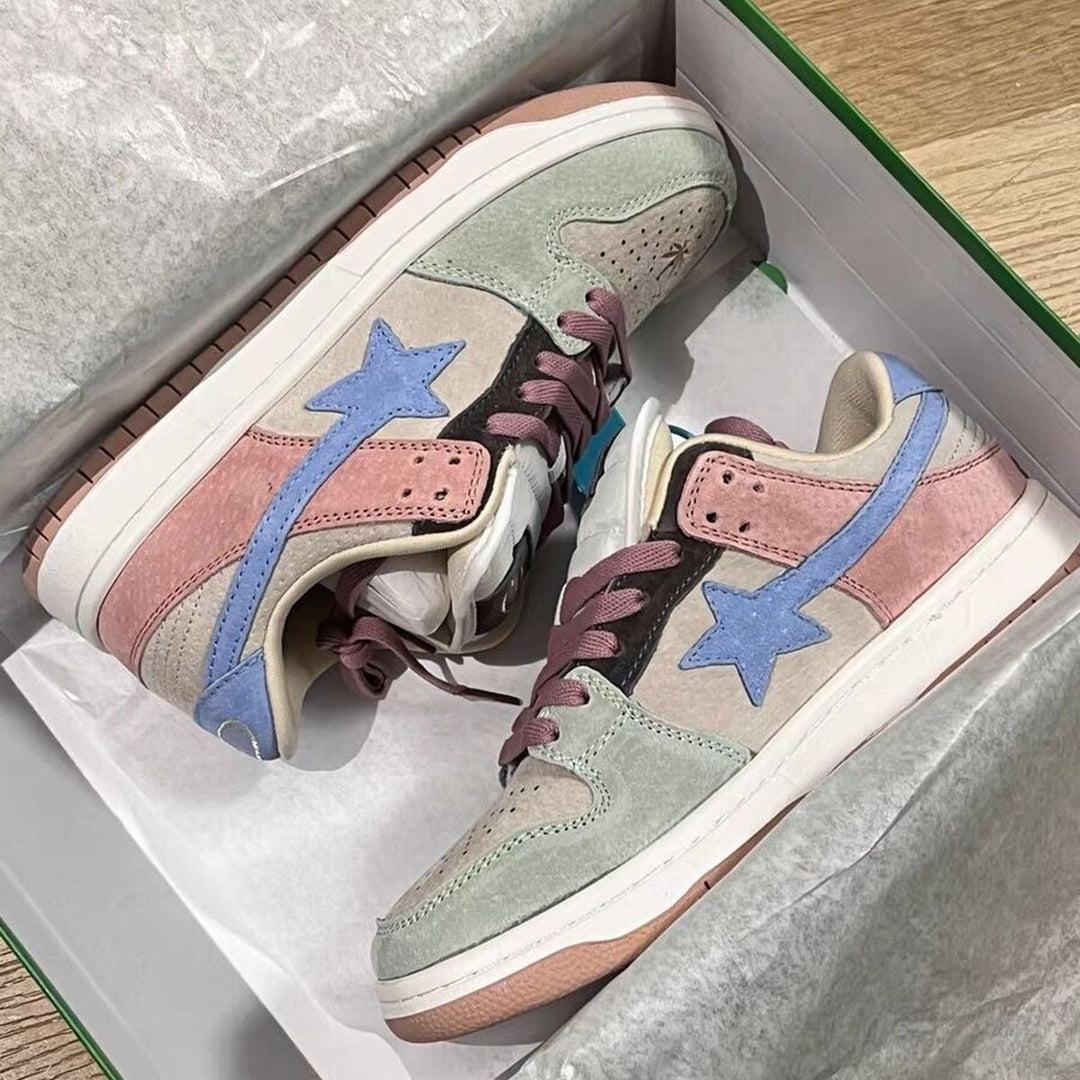 Damen Fashion-Sneaker mit modischem Retro-Design und trendigen Applikationen EB