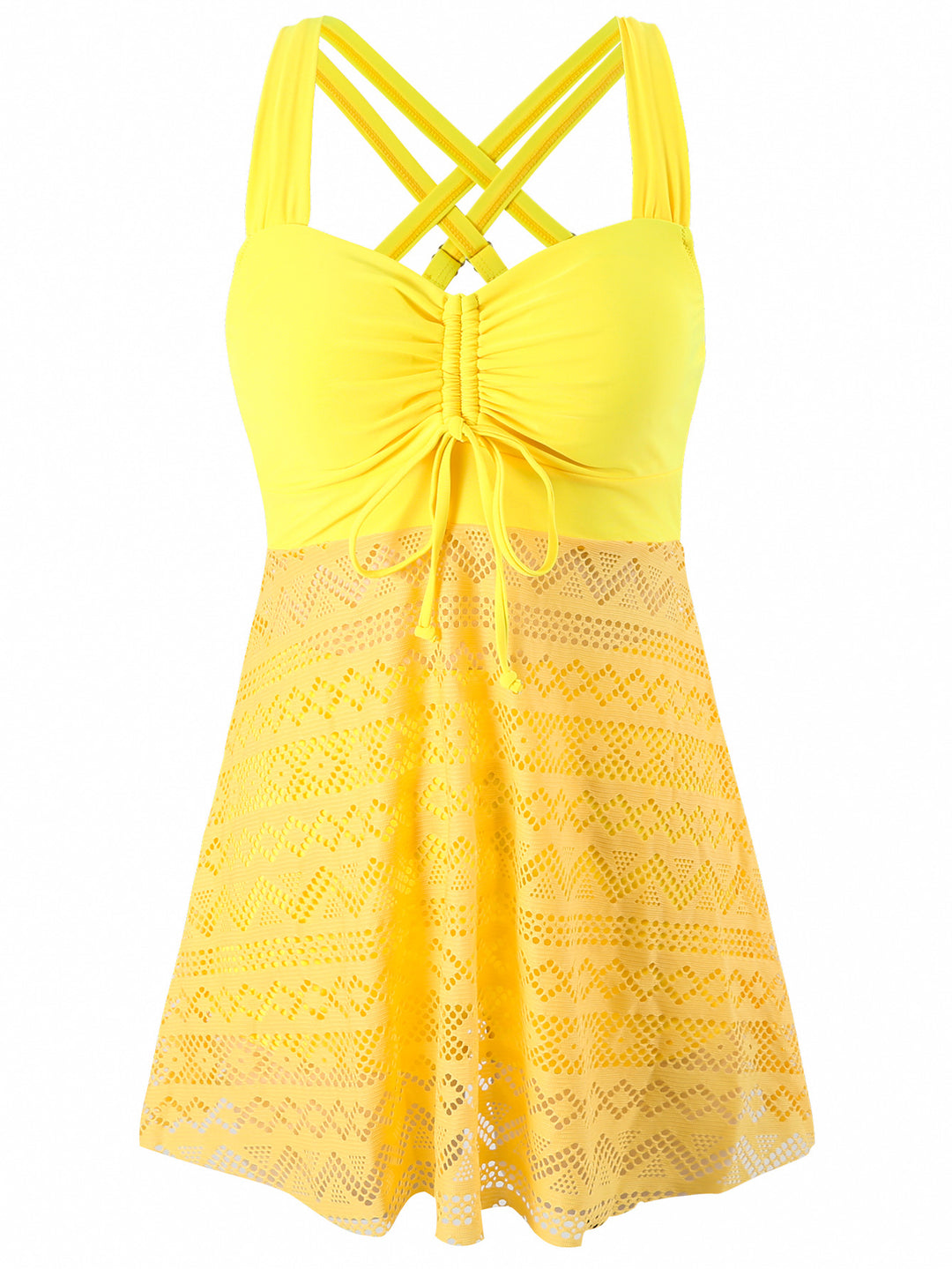 Damen Schwimmkleid mit raffinierter Rückenpartie und sehr elastischer Stoffqualität EB