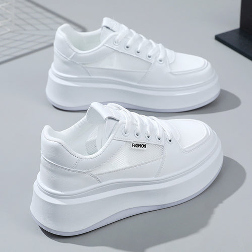 Damen Platform-Sneaker mit atmungsaktiver Mesh-Oberfläche und modischer Sohle EB