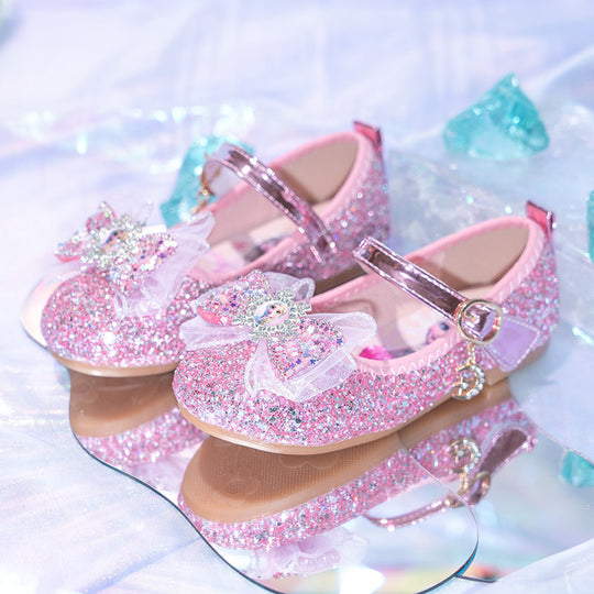 Mädchen Glitzernde Ballerina mit dekorativer Schleifenapplikation EB