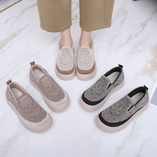 Damen Sportliche Halbschuhe mit elastischem Einstieg und Komfortsohle EB