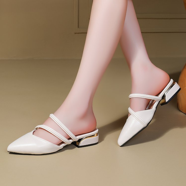 Damen elegante Slingback-Pumps mit geschwungenem Riemendesign EB