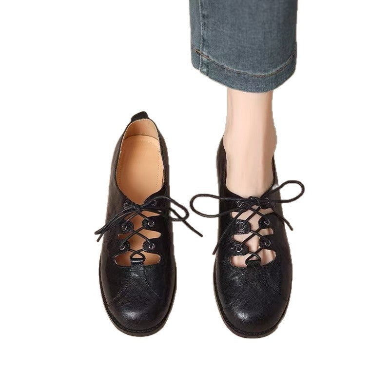 Damen Schnürschuhe mit durchbrochenem Design und weichem Obermaterial EB