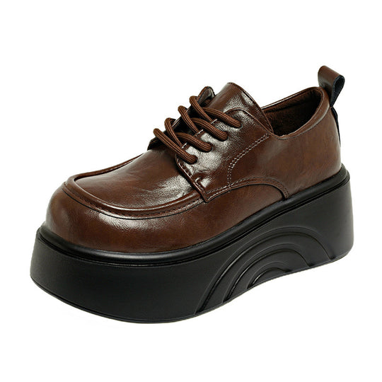 Damen Chunky Plateau Sneakers mit modischem Kunstleder-Obermaterial EB