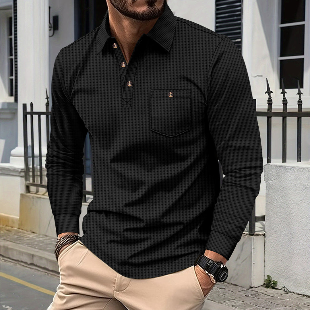 Herren Langarm Polohemd EB