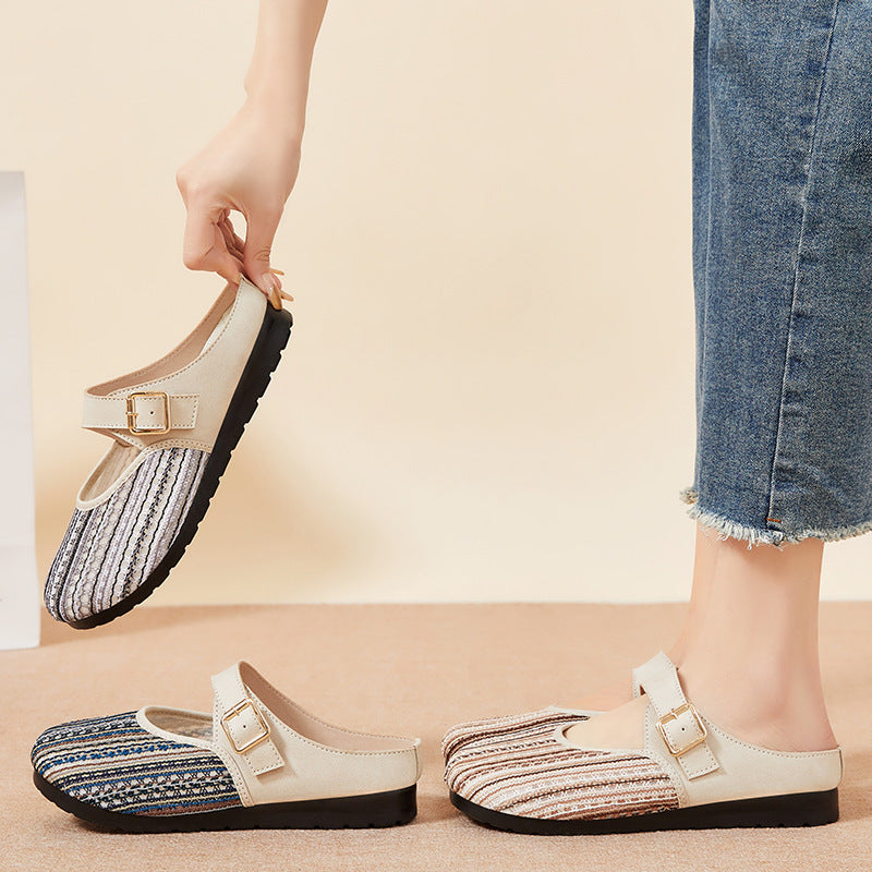 Damen Clogs mit verstellbarem Riemen und komfortablem Fußbett EB