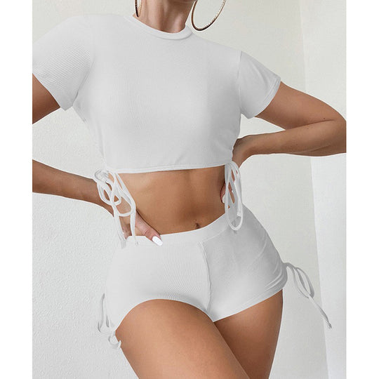 Damen Crop-Top und Shorts Set EB