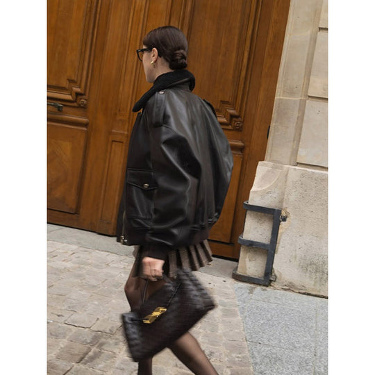 Damen jacke mit großem Kragen und lässigem Schnitt EB