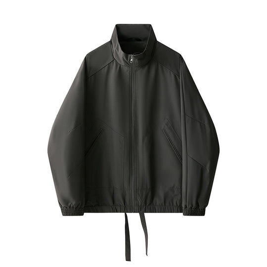 Damen sportliche Übergangsjacke mit hohem Kragen und verstellbarem Bund EB