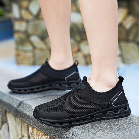 Damen Atmungsaktive Freizeitschuhe mit elastischem Slip-On Design EB