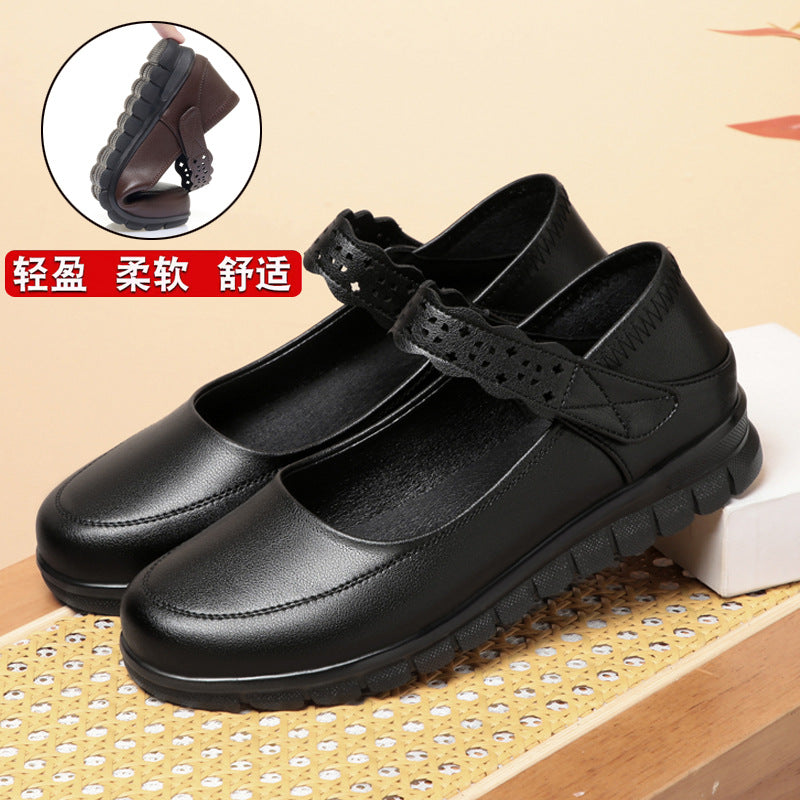 Damen Mary Jane Schuhe mit durchbrochenem Riemchen und rutschfester Sohle EB