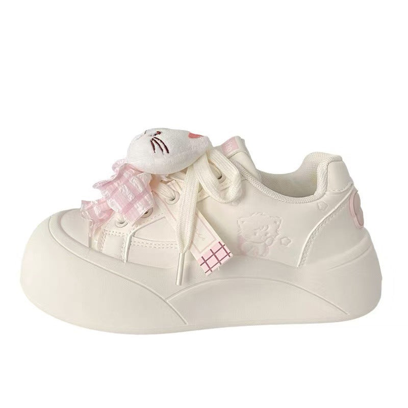 Damen Sportliche Sneaker mit verspieltem Katzenmotiv und weich gepolsterter Sohle EB
