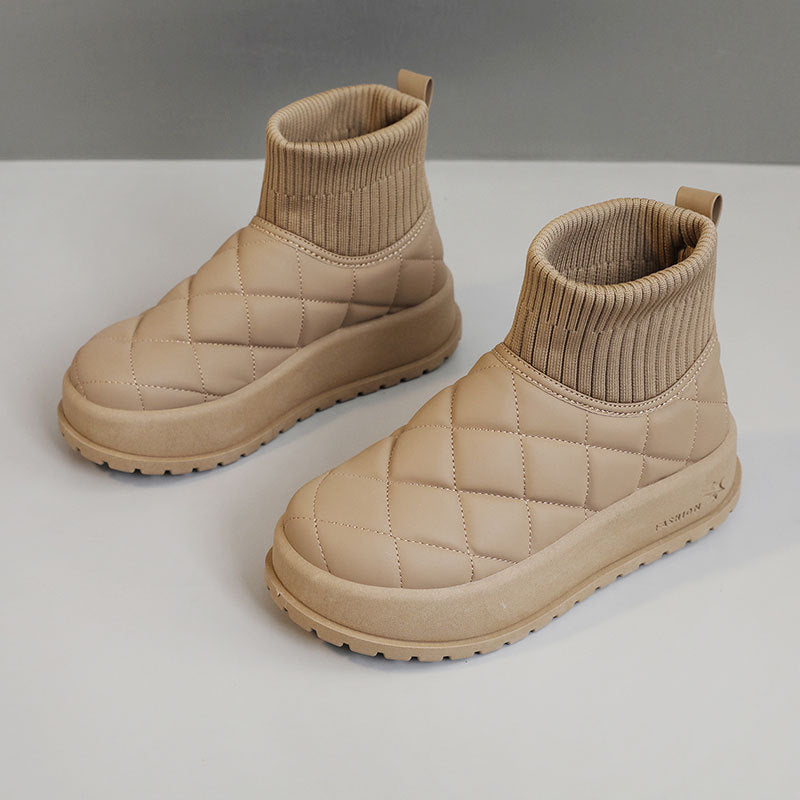Damen Winterstiefel mit isolierendem Fleece-Innenfutter und rutschfester Sohle EB