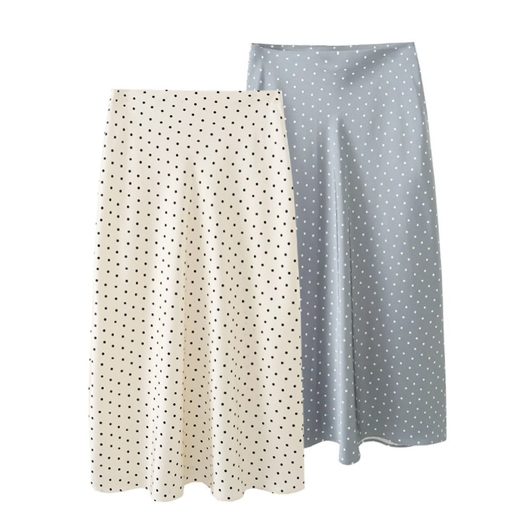 Damen Maxirock mit elegantem Punktedesign und fließendem Schnitt EB