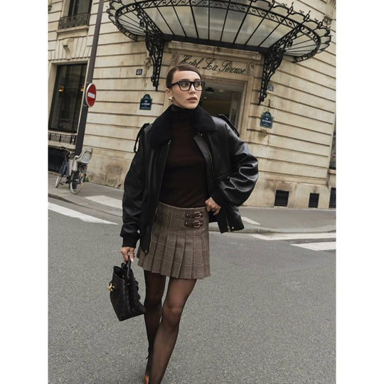 Damen jacke mit großem Kragen und lässigem Schnitt EB